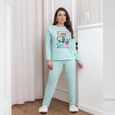 Pijama Feminino Manga Longa  Promoção dia das mães