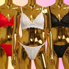 Kit com 3 Conjuntos Feminino Rendado Sem Bojo com Aro