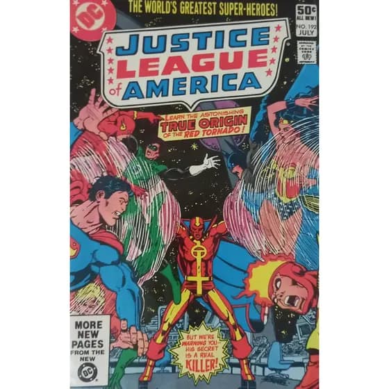 Hq DC Justice League of America 192 - Origem Red Tornado -  Vintage - Importada - 1981