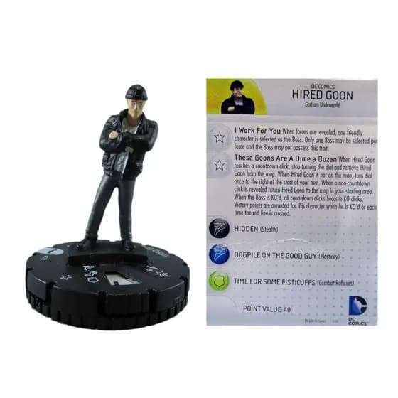 Miniatura Heroclix Hired Goon 203 com card Batman Gravity Feed