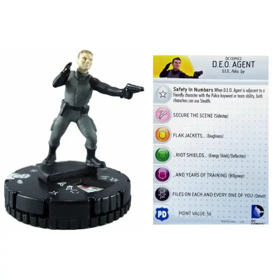 Miniatura Heroclix D.E.O Agent 009 Justice League Trinity War