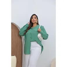 Camisa Feminina Pllus Size Social Viscolinho Moda Evangélica