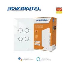 Interruptor Inteligente Novadigital 1,2,3, 4  Tecla Zigbee  10a  - NECESSARIO HUB-  Branco Preto
