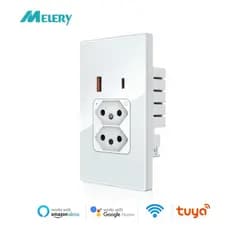 Tomada Dupla Inteligente Wi-Fi - 20A USB-C Alexa SmartLife Controle Remoto via APP Voz