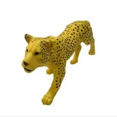 Miniatura onça pintada selvagem emborrachada realista brinquedo