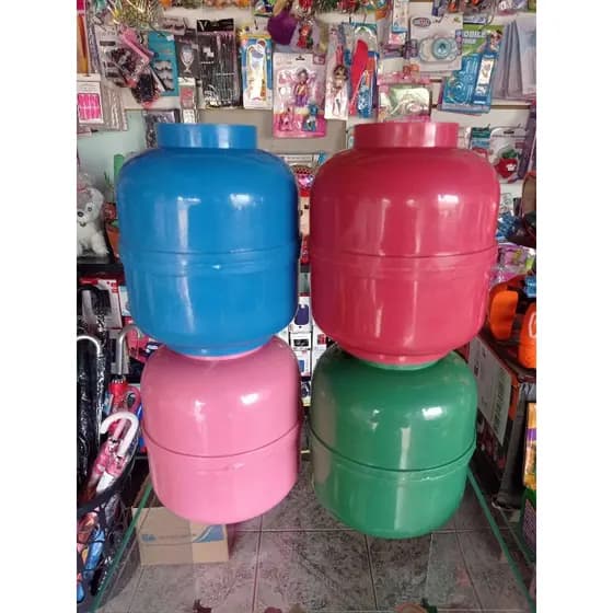 Cofre Botijão de plástico guarda moedas dinheiro cofrinho seguro brinquedo