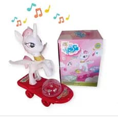 Skate Musical Unicórnio com som e luzes movimentos a pilha brinquedo infantil