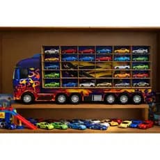 Estante Expositor Caminhão Porta Hotwheels 42 Carrinhos Novo
