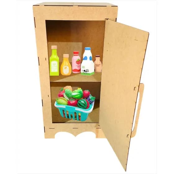 Geladeira De Cozinha Infantil Mdf Cru Desmontado