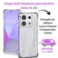 Capa Anti Impacto Transparente Xiaomi Note 13 4g