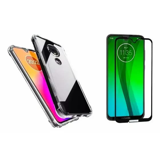Capa + Película 3D Moto G7 plus Moto G7 play Capa Anti-impacto