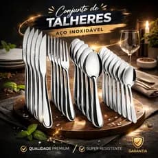 Jogo De Talheres 24/48/72 Peças Aço Inox  Facas  Garfos De Mesa  Colheres E  Colheres De Sobremesa