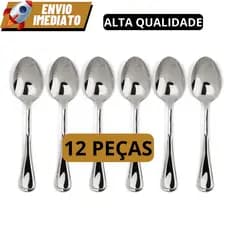 Kit 12 Colher Talheres Exclusivo De Aço Inox Luxo Reutilizável Faqueiro