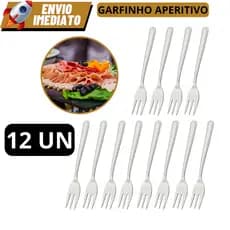Jogo 12 Mini Garfinho Aperitivo Sobremesa Petisco Para Buffet Restaurantes Festas