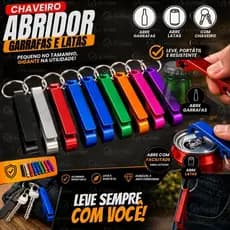 Jogo 24 ou 12 Peças Chaveiro Abridor de Garrafas e Latas Pé de Galinha