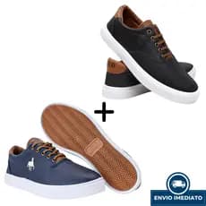 KIT 2 PARES - Tênis Casual Masculino Confortável Leve Dia a Dia - Pronta Entrega