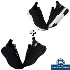KIT 2 PARES - Tênis Masculino Esportivo Confortável 34 ao 43 - Envio Imediato Promoção