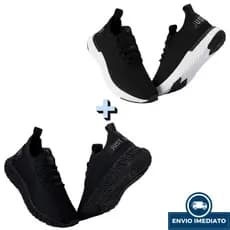 KIT 2 PARES - Tênis Masculino Academia Esportivo Confortável - Envio Imediato Promoção