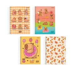 Caderno 1 Matéria Capivara Universitário 80 Folhas Capa Dura Espiral
