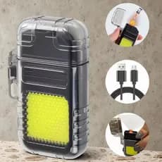 Isqueiro Elétrico LED Recarregável USB Design Ergonomico e Leve