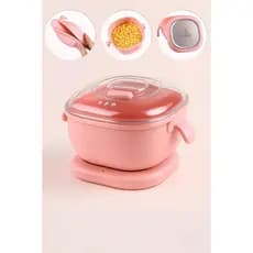 Aquecedor de Cera Silicone Dobrável Bivolt Rosa e Roxo - Fácil Limpeza e Portátil