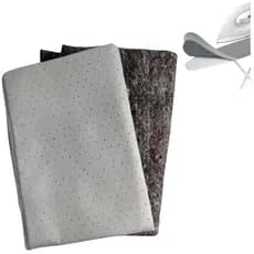 Conjunto Forro Termico 1,45x50cm+Manta 1,40x40cm De Tabua De Passar Roupa Cor Cinza Forro Com Cordão