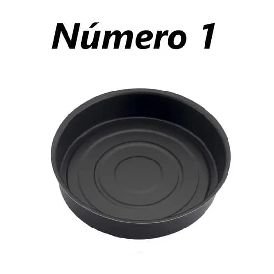 ASSADEIRA FORMA N°01 REDONDA DE TEFLON ALTA PRETA