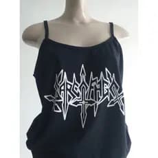 Blusa feminina banda de rock malha algodão
