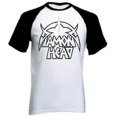 Camisa de rock Diamond Head disponível todos os tamanhos femininos e masculinos