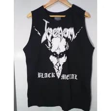 Camiseta regata Venom Black Metal 100% algodão disponível feminina e masculina