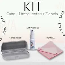 KIT Case rígido COM Flanela de Limpeza + Limpa Lentes - limpar e guardar óculos