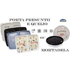 Porta Presunto e Queijo com 2 divisórias empilhavel  ou Pote Mortadela - Plasútil