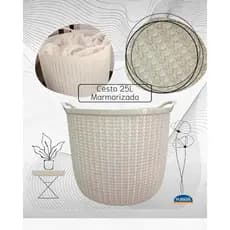 Cesta Redonda Trama com alças reforçadas de 25,5 L - qualidade Plasútil