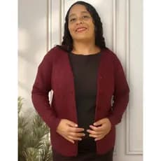 Blusa De Frio Cardigan Casaco Feminino Trico Inverno Lã G GG Plus Size Tricot