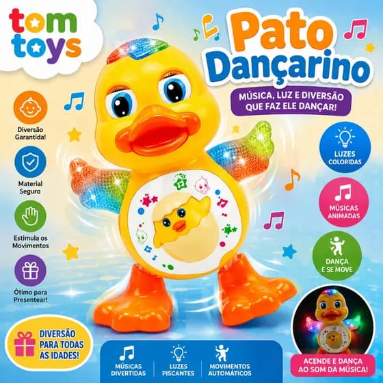 Brinquedo Pato Patinho Dançante Musical Dança, Anda, Mexe, com Luz E Som ou Abelha Abelinha ou boneca pula