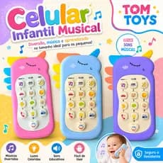 Celular Infantil Telefone Interativo Musical Unicórnio Bebê ou celular Dinossauro
