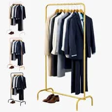 Arara de Roupa Articulada 80cm de Largura com Altura Ajustável Expositor de Chão em Metal 4 Cores