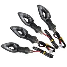 Kit 4 Pisca Seta Moto Led Esportiva Par Cb 300 Xre Fazer Cbx 250 Titan Universal 12V