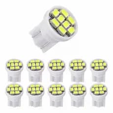 Kit 10 20 50 Lâmpadas Pingo 8 Leds T10 Tipo Xenon Super Branca 6000K W5W 12V