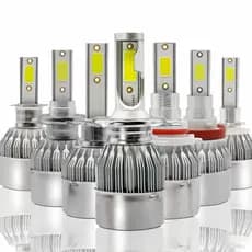 Par de Lâmpadas C6 Super Led 6000K H1 H3 H4 H7 H11 H13 H16 H27 HB3 HB4 12V a 24V
