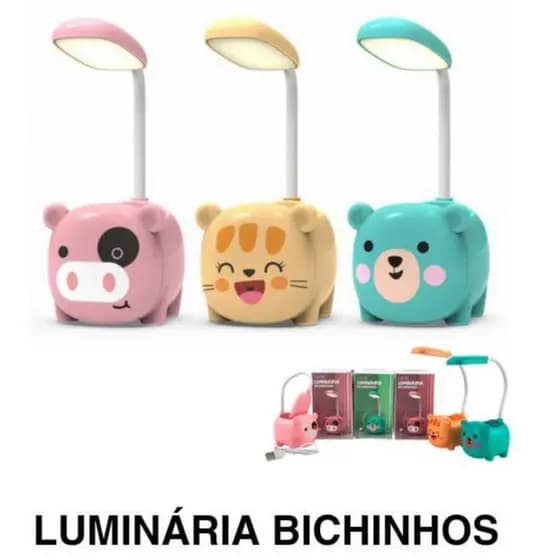 Luminária Infantil Recarregável Cores e Modelos Diferentes