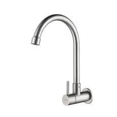PROMOÇÃO !!! Torneira Bica Movel Cozinha Giratória Parede NOX01 - 100% Inox 304