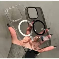 Capa fume transparente Capinha 100% acrílico extra fina com Megsafe para iPhone 11/12/13/14/15/16