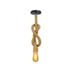 1 Luminária Pendente de Teto em Corda Sisal 1,10m – Estilo Rústico Retrô Vintage Industrial Decorativa para Área gourmet
