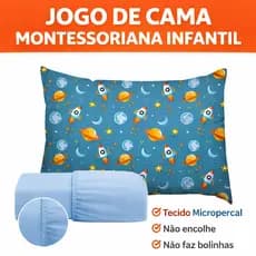 Jogo 2 Peças Lençol Micropercal Cama Montessoriana Infantil Personagens Mini Cama Com Fronha