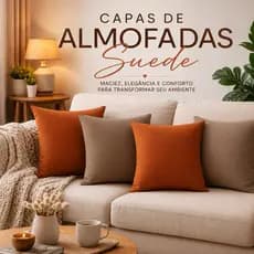 Kit 4 Capas de Almofadas Suede Aveludada 45x45 Decoraçao Quarto Sala