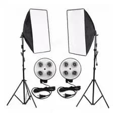 Kit 2 Softbox Quadruplo 50 X 70 + 2 Tripés 2m Estúdio Vídeo