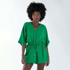 Macacão macaquinho Feminino Curto Festa Moda Blogueira Luxos