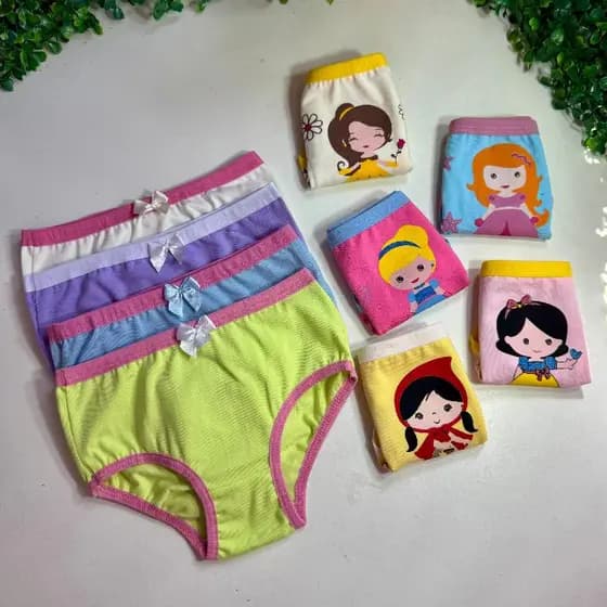 kit 5 calcinhas Infantil crianças meninas algodão qualidade garantida Desfralde, Lançamento promoção
