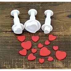 Kit Cortador Ejetor Mini Corações Pasta Americana E Biscuit -Envio Rapido